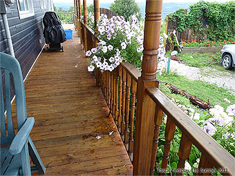 DIY Stain Deck - Staning deck method