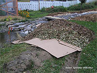 Make Cardboard Flower Bed with Wood chips - Organic Mulching - Wood chip mulch