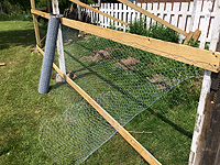 Poultry netting for chicken run