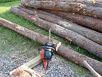 Log edging