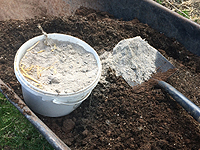 Wood ash in potting mix